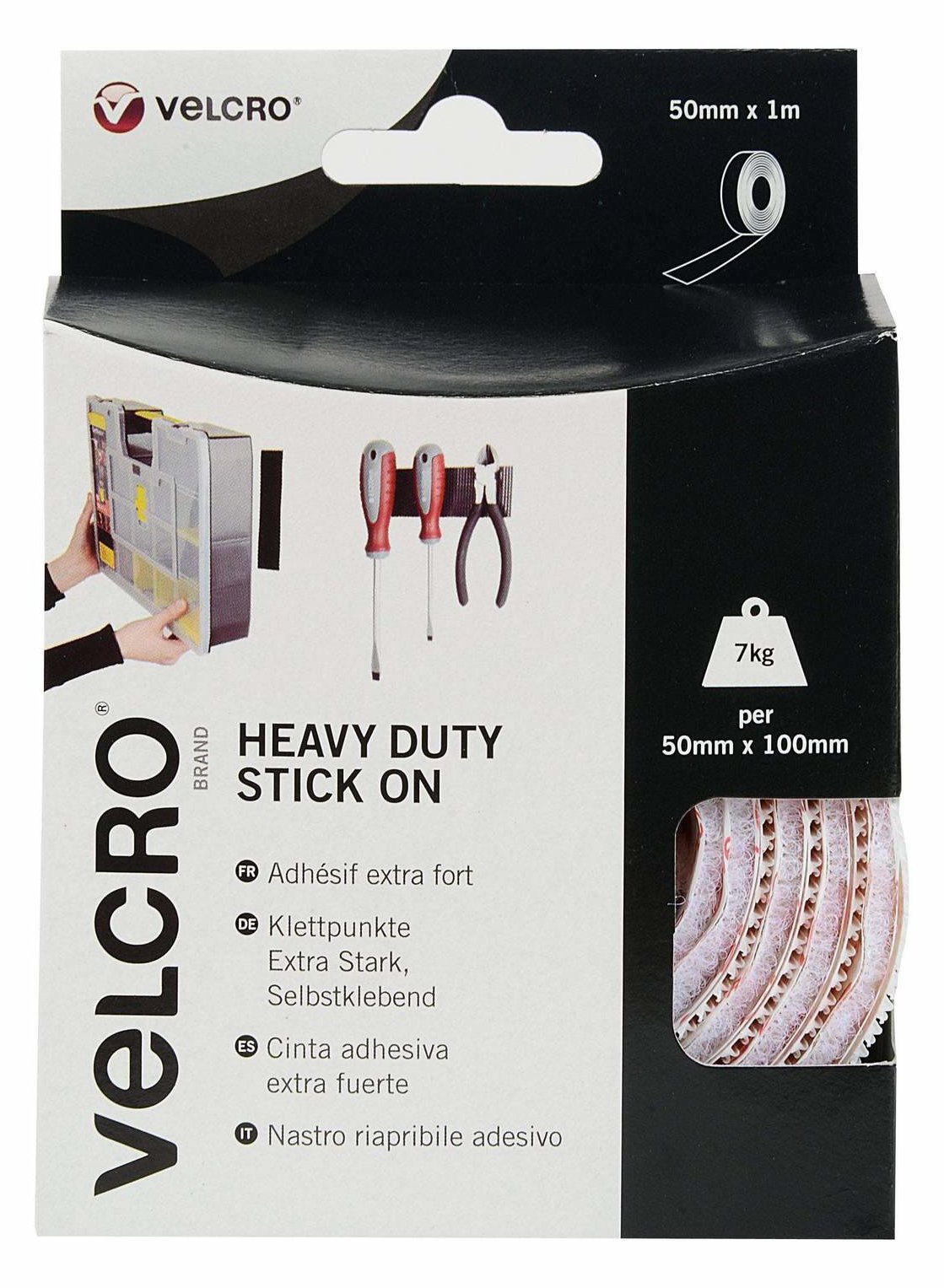 VELCRO VEL-EC60242 - Weiß - 50 mm - 1 m - 1 Stück(e) - Box