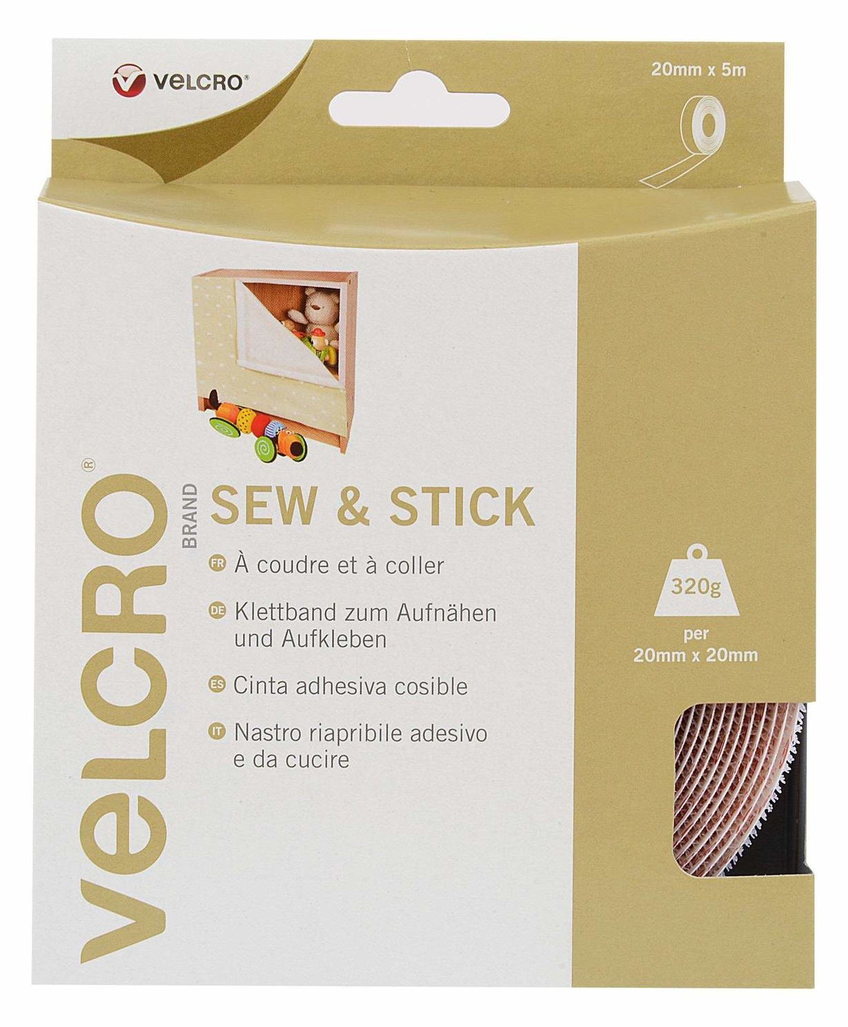 VELCRO VEL-EC60258 - Weiß - 20 mm - 5 m - 1 Stück(e) - Box