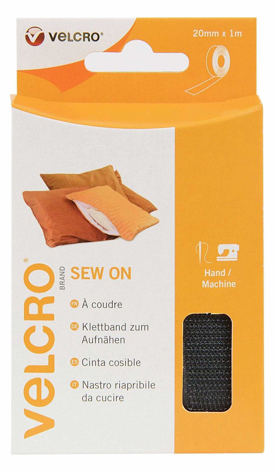 VELCRO VEL-EC60299 - Schwarz - 20 mm - 1 m - 1 Stück(e) - Box