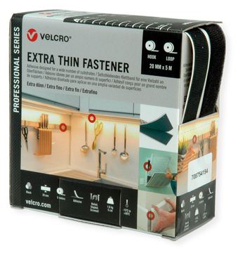 VELCRO XThin je5m Hkn&Flschb 20mm Schwz VEL-PS20020 von LumaTech