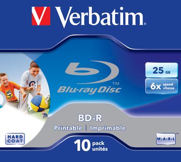 Verbatim 10 x BD-R - 25 GB 6x - bedruckbare Oberfläche - Jewel Case (Schachtel) von LumaTech