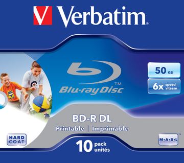 Verbatim 10 x BD-R DL - 50 GB 6x - mit Tintenstrahldrucker bedruckbare Oberfläche - Jewel Case (Schachtel) von LumaTech