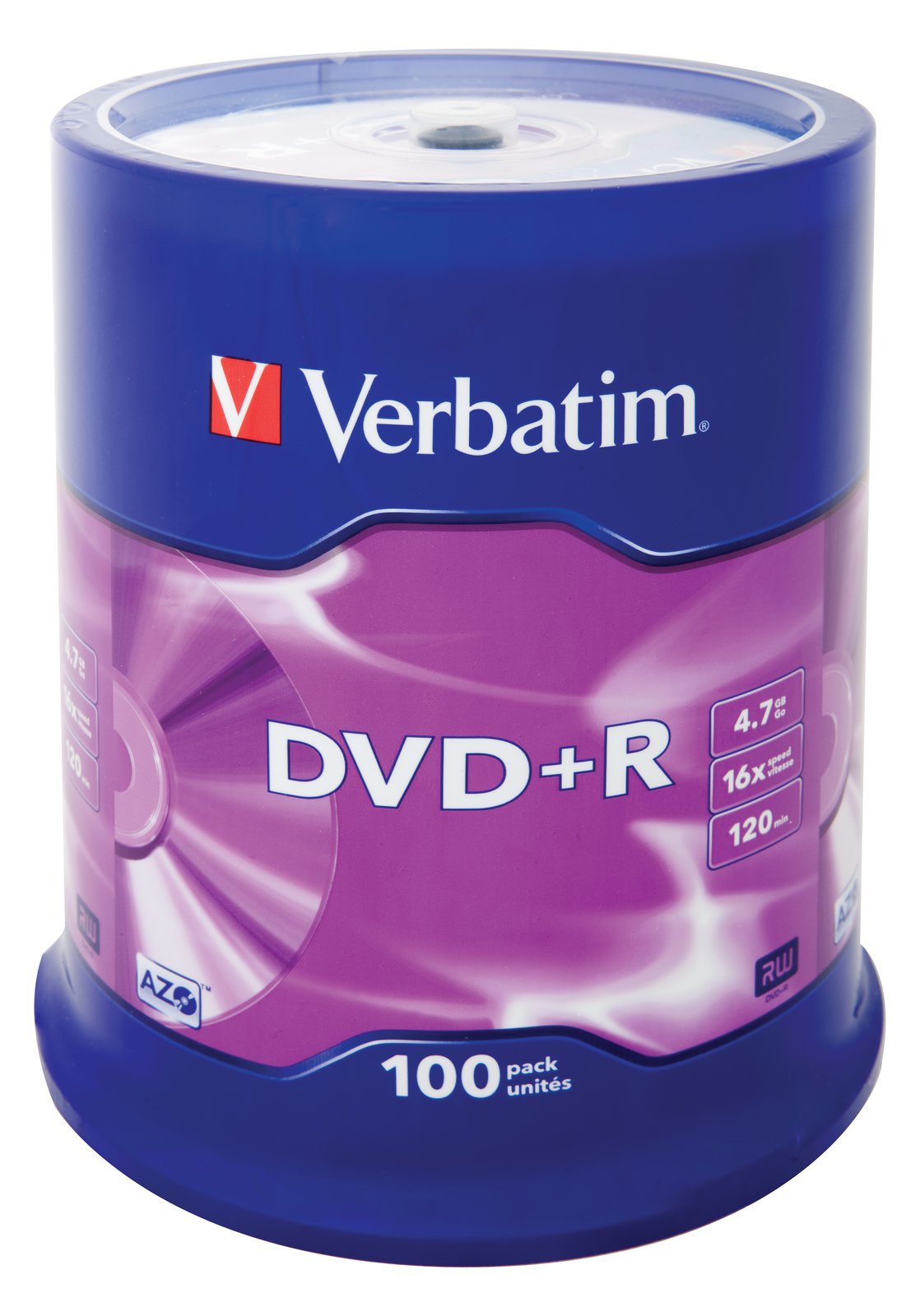 Verbatim 100 x DVD+R - 4.7 GB 16x - mattsilber