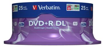 Verbatim 25 x DVD+R DL - 8.5 GB 8x - mattsilber von LumaTech