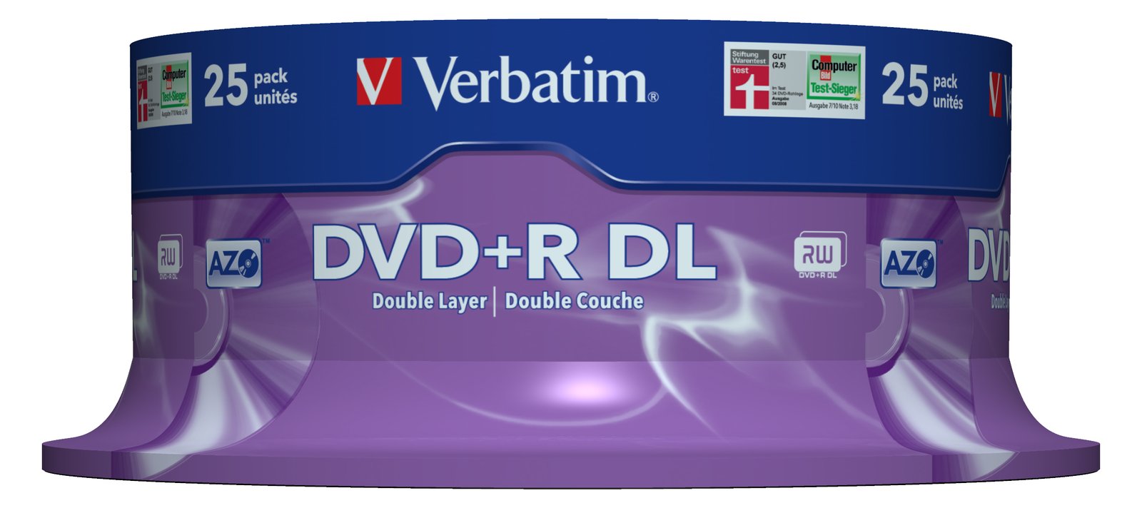 Verbatim 25 x DVD+R DL - 8.5 GB 8x - mattsilber