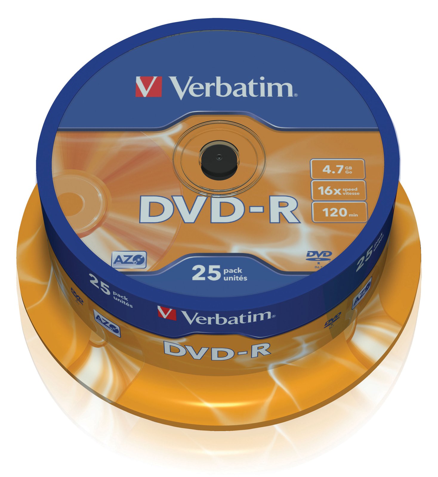 Verbatim 25 x DVD-R - 4.7 GB 16x - mattsilber