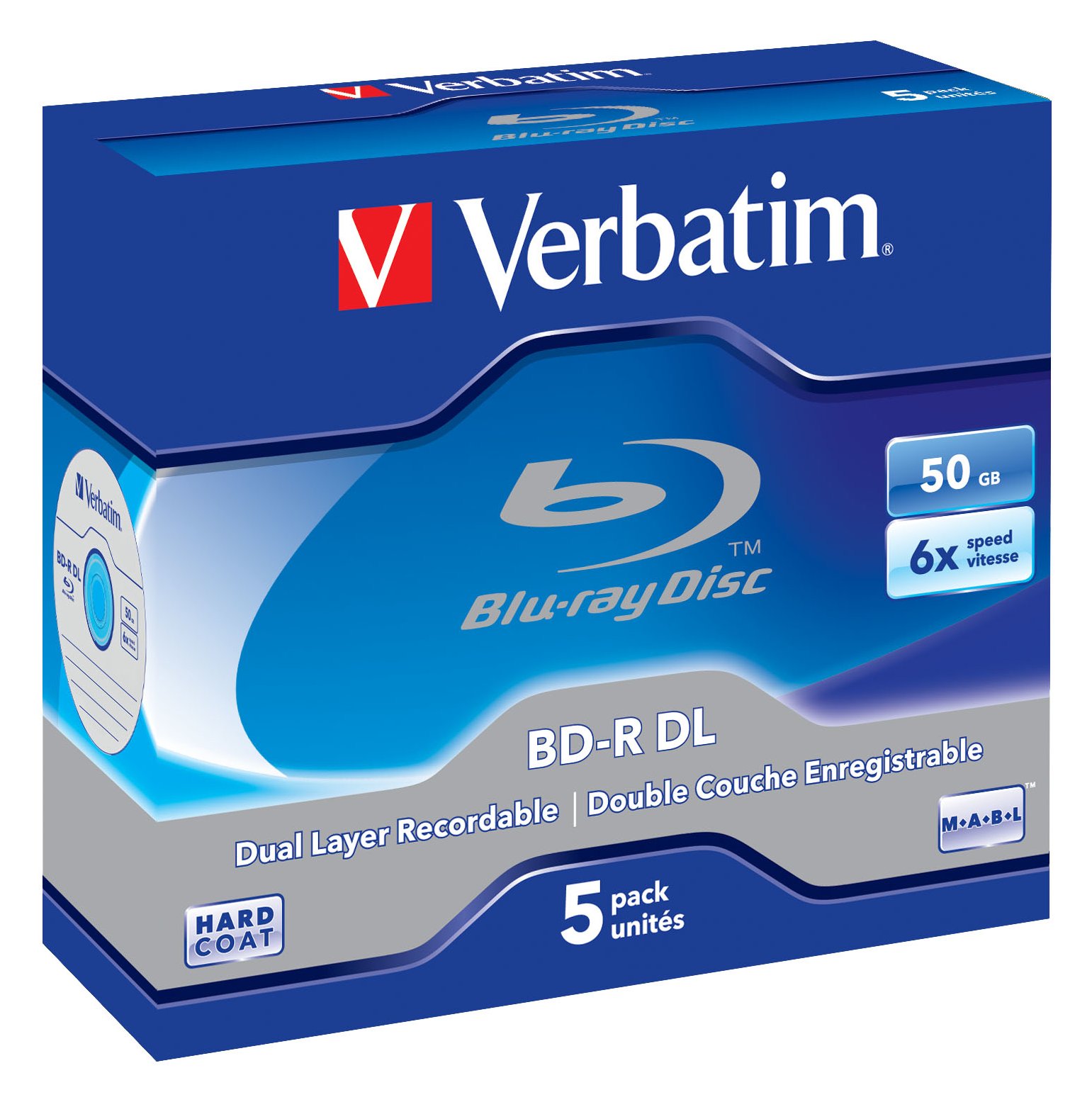 Verbatim 5 x BD-R DL - 50 GB 6x - Jewel Case (Schachtel)