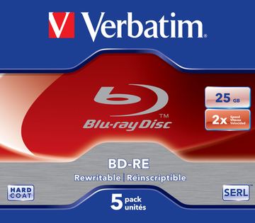 Verbatim 5 x BD-RE - 25 GB 2x - Jewel Case (Schachtel) von LumaTech