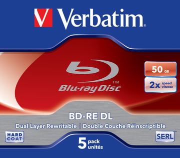 Verbatim 5 x BD-RE DL - 50 GB 2x - Jewel Case (Schachtel) von LumaTech