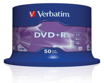 Verbatim 50 x DVD+R - 4.7 GB 16x - mattsilber von LumaTech