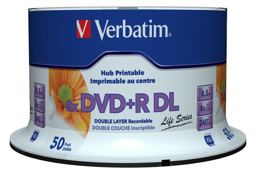 Verbatim 50 x DVD+R DL - 8.5 GB (240 Min.) 8x