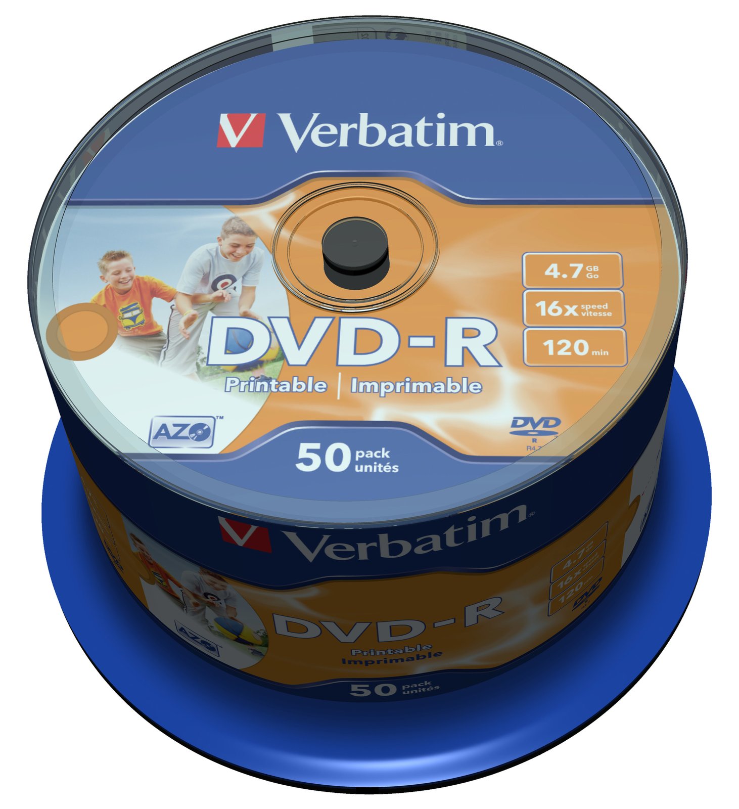 Verbatim 50 x DVD-R - 4.7 GB 16x - breite bedruckbare Fläche für Fotos