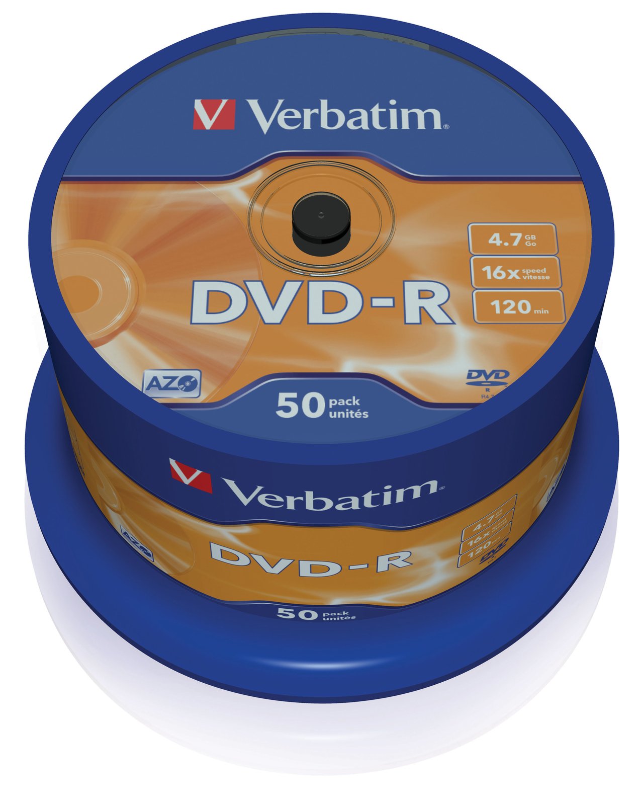 Verbatim 50 x DVD-R - 4.7 GB 16x - mattsilber