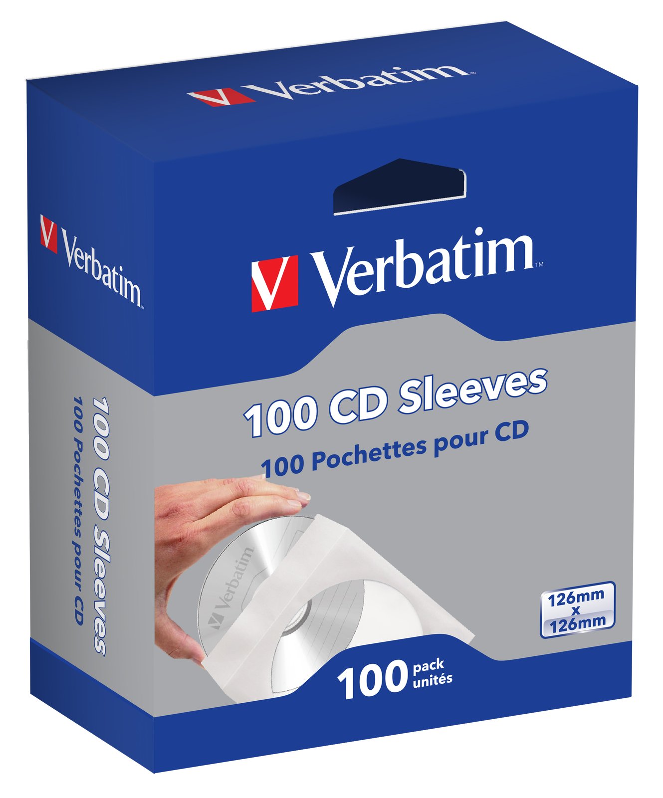 Verbatim CD-/DVD-Hülle - Kapazität: 1 CD/DVD (Packung mit 100)