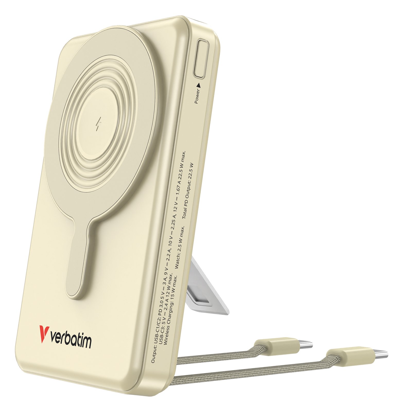 Verbatim Charge´n´Go Power Bank 2C & Display gold - 10.000 mAh