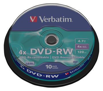 Verbatim DataLifePlus - 10 x DVD-RW - 4.7 GB 4x von LumaTech