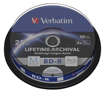 Verbatim M-Disc - 10 x BD-R - 25 GB 4x - mit Tintenstrahldrucker bedruckbare Oberfläche von LumaTech
