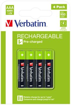 Verbatim Premium - Batterie 4 x AAA / HR03 - NiMH - (wiederaufladbar) von LumaTech