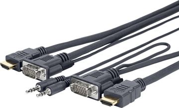 VivoLink Pro - HDMI-Kabel - HD-15 (VGA), mini-phone stereo 3.5 mm, HDMI männlich zu HD-15 (VGA) von LumaTech