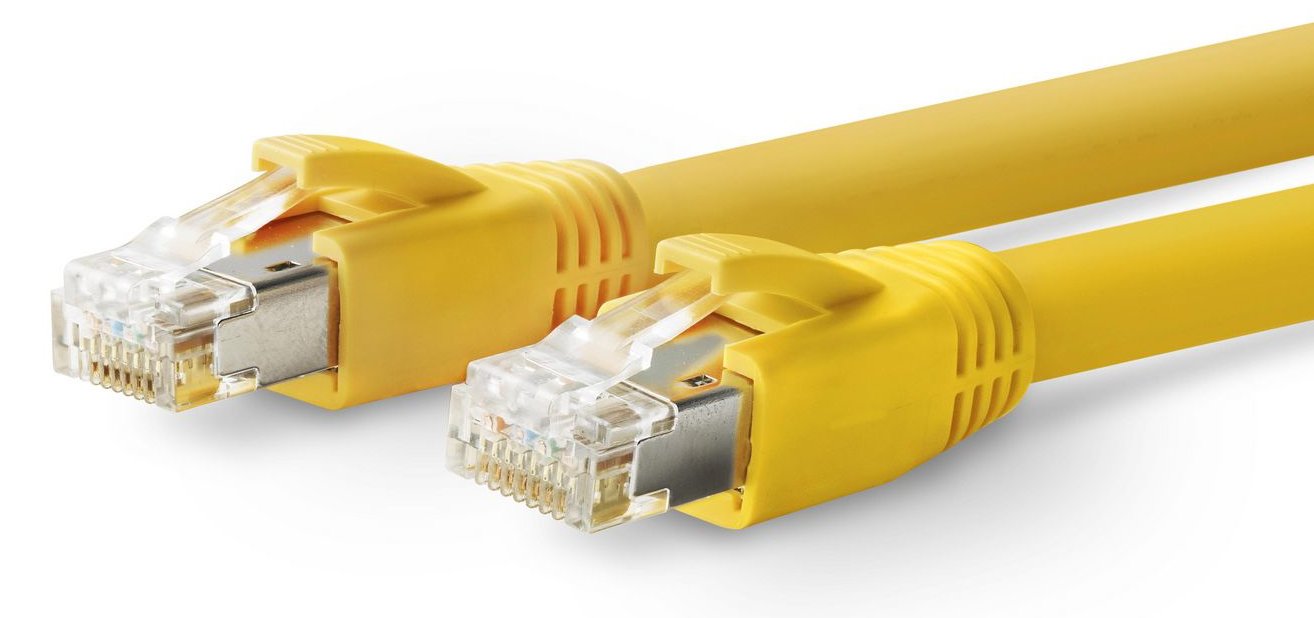 VivoLink PROCAT40 - 40 m - Cat6a - F/FTP (FFTP) - RJ-45 - RJ-45 - Gelb