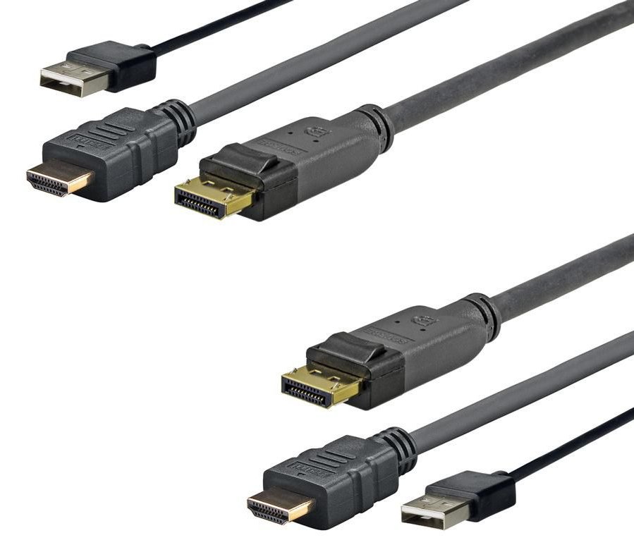 VivoLink PROHDMIUSBDP1 - 1 m - DisplayPort - HDMI + USB - Männlich - Männlich - Gerade von LumaTech