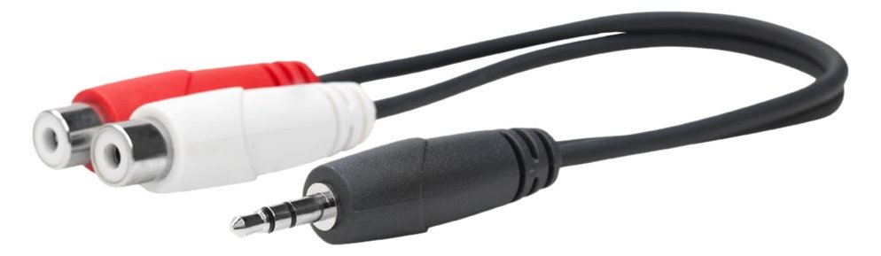 VivoLink PROMJMRCAF0.2 - 2 x RCA - Weiblich - 3.5mm - Männlich - 0,2 m - Schwarz