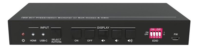 VivoLink VLHUB121-MME - HDMI - USB Typ-C - Metall - Schwarz - 60 fps - 2160p