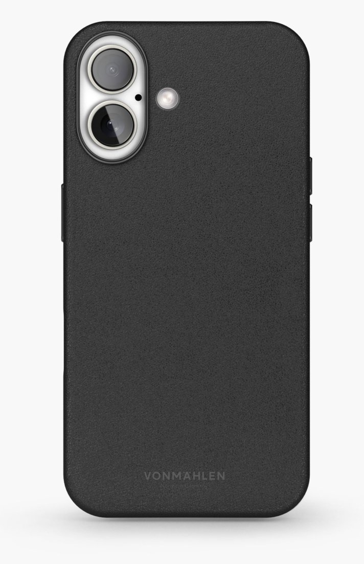 Vonmählen Kunstleder-Case für iPhone 16 Plus schwarz