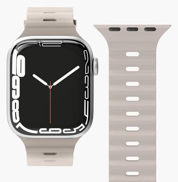 Vonmählen Wave Band - Band - Smartwatch - Cremefarben - Apple - Apple Watch 38 mm | 40 mm | 41 mm - Silikon von LumaTech