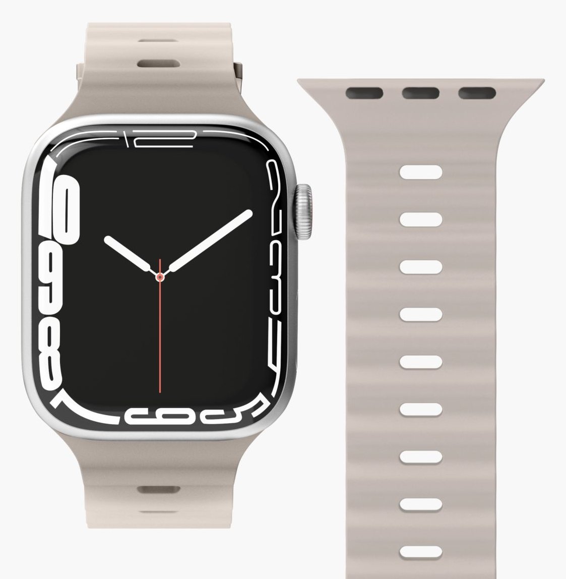Vonmählen Wave Band - Band - Smartwatch - Cremefarben - Apple - Apple Watch 38 mm | 40 mm | 41 mm - Silikon