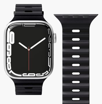 Vonmählen Wave Band - Band - Smartwatch - Schwarz - Apple - Apple Watch 38 mm | 40 mm | 41 mm - Silikon von LumaTech
