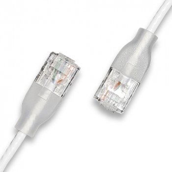 WANTEC Patchkabel UTP CAT6a eGlow d weiß - Netzwerk - CAT 6a