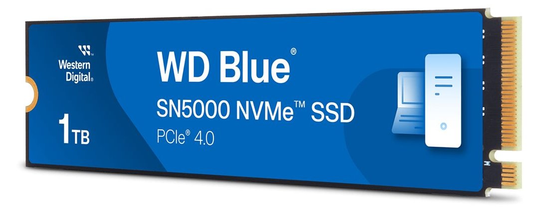 WD Blue SN5000 WDS100T4B0E - SSD - 1 TB - intern - M.2 2280 - PCIe 4.0 x4 (NVMe)