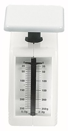 WEDO 249 862000 - Mechanische Küchenwaage - 0,25 kg - 2 g - Weiß - Arbeitsfläche - 104 mm