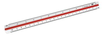 WEDO Dreikantmaßstab 30 cm Architekt 1 weiß von LumaTech