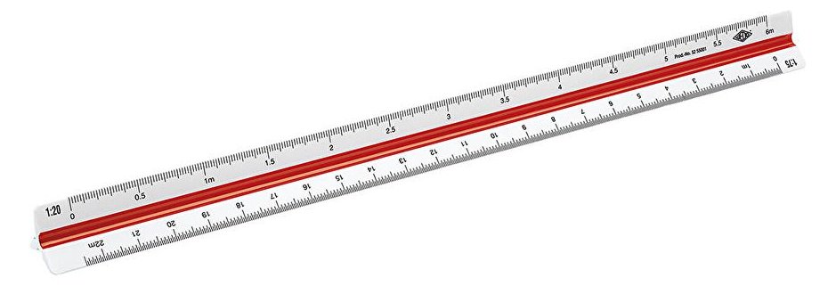WEDO Dreikantmaßstab 30 cm Architekt 1 weiß