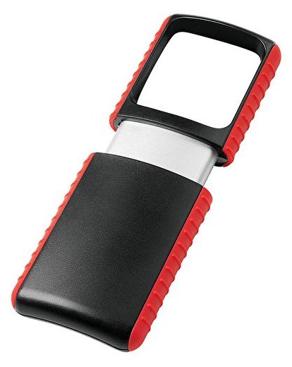 WEDO Outdoor-Rechtecklupe mit LED-Licht inkl. Batterien 15St