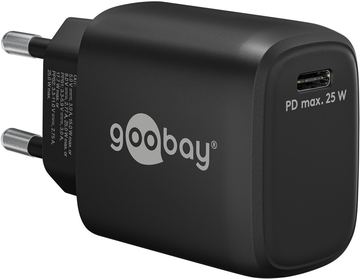 Wentronic Goobay USB-C Schnellladegerät schwarz25W 3A USB-C Power Delivery von LumaTech