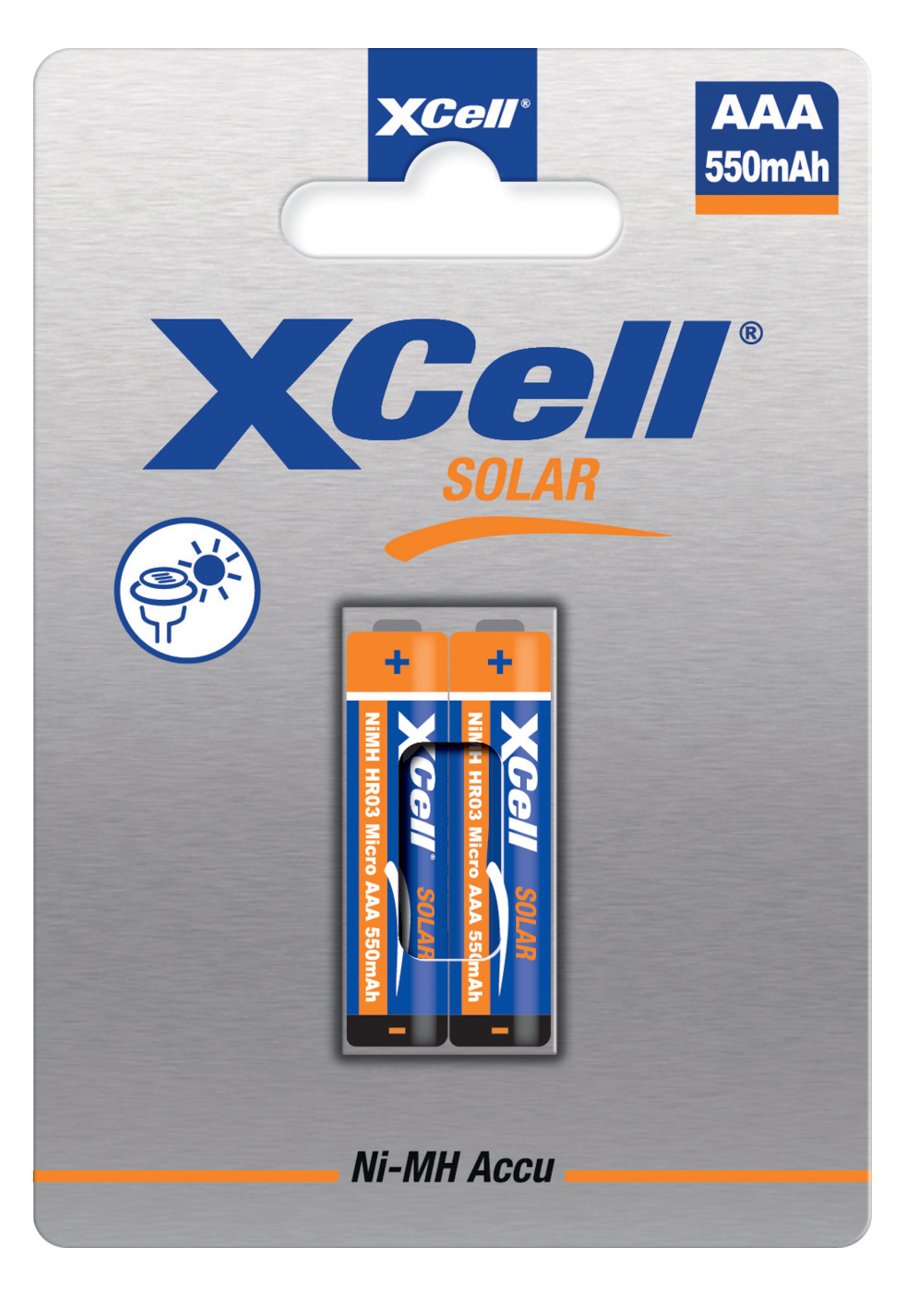 XCell Akku Solar X550AAA Ni-MH Micro AAA 2St. - Akku - Micro (AAA)