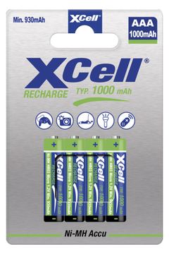 XCell Akku X1000 Ni-MH Micro AAA 4St. - Akku - Micro (AAA) von LumaTech