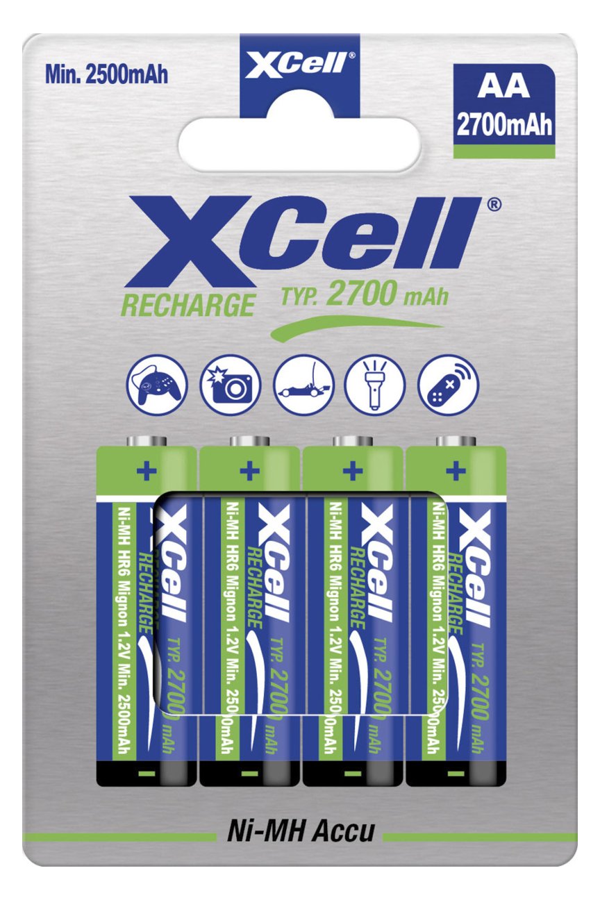 XCell Akku X2700 B4 Ni-MH Mignon AA 4St. - Akku - Mignon (AA)