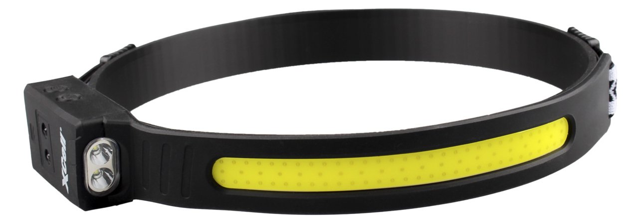 XCell Akku-LED-Sensor-Kopfleuchte H450 Spot-u. Fläschenlicht - Taschenlampe