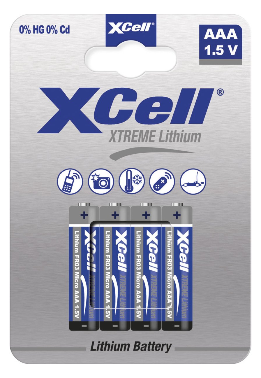 XCell Batterie Extreme Lithium FR03 Micro AAA 4St. - Batterie - Micro (AAA)