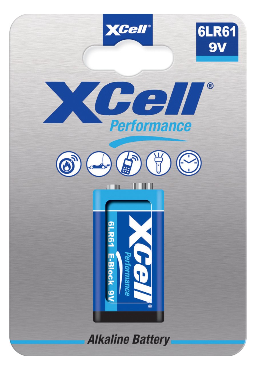 XCell Batterie Performance Alkaline 6LR61 Block 1St. - Batterie - 9V-Block