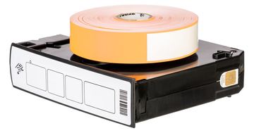 Zebra Z-Band Direct - Polypropylen (PP) - permanenter Acrylklebstoff - perforiert - 6 mil - orange, Fühlmarke schwarz von LumaTech