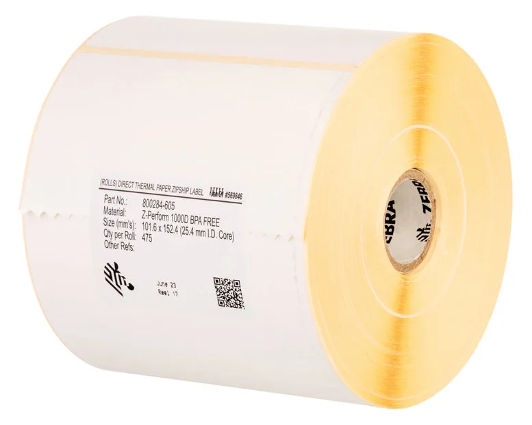 Zebra Z-Perform 1000T - Permanenter Klebstoff - 30 x 70 mm 28800 Etikett(en) (12 Rolle(n), Ansicht 2