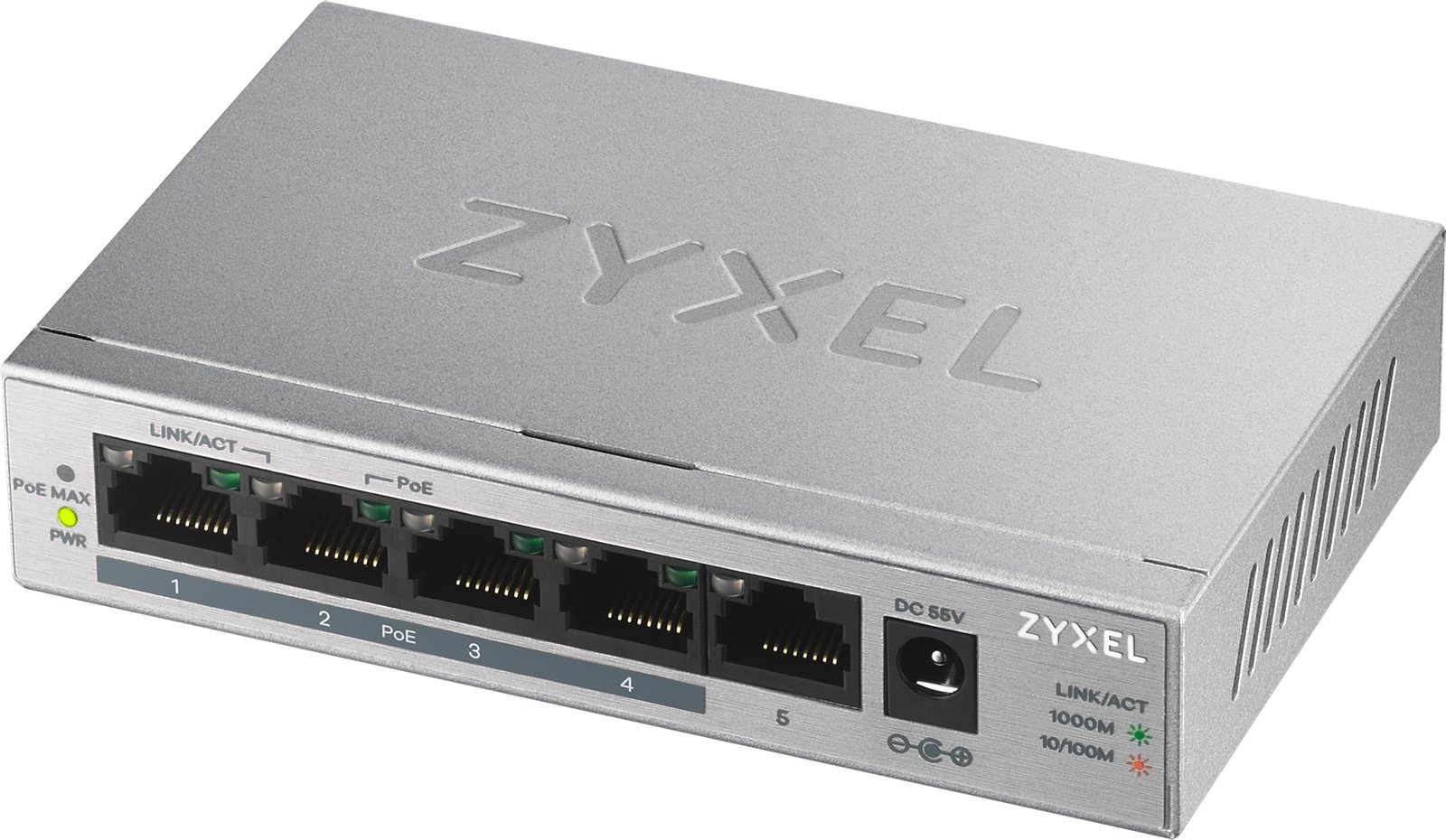 ZyXEL GS1005HP - Switch - unmanaged - 4 x 10/100/1000 (PoE+)
