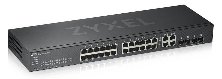 ZyXEL GS1920-24v2 - Switch - Smart - 24 x 10/100/1000 + 4 x Kombi-Gigabit-SFP