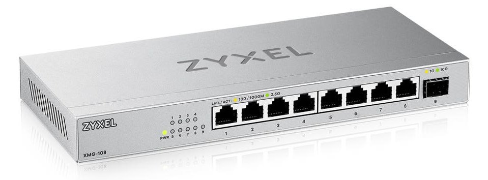 ZyXEL XMG-108 8 Port 10/2.5G MultiGig Switch unmanaged - Switch - 8-Port