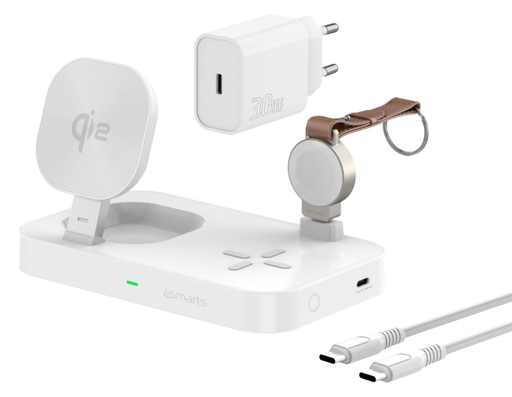 4smarts Qi2 Ladestation Trident mit Charger für Apple Watch